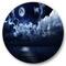Designart - Full Moon in Cloudy Night Sky - Modern Metal Circle Wall Art